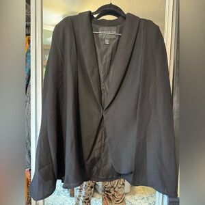 Forever 21 Elegant Black Cape Jacket